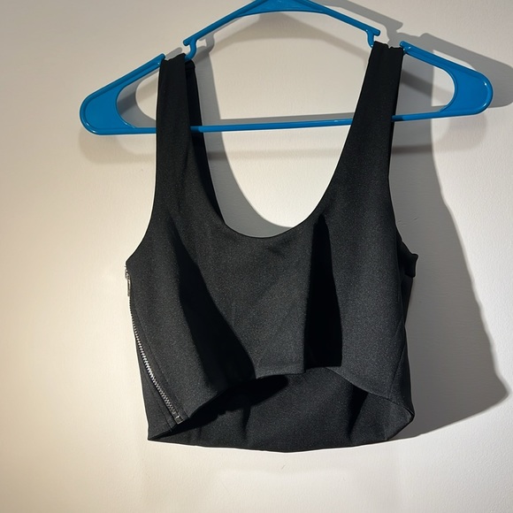 Susupeng Women Sexy Deep V Neck Sleeveless Slim Crop Top Side Zip Casual Tank - Picture 5 of 6